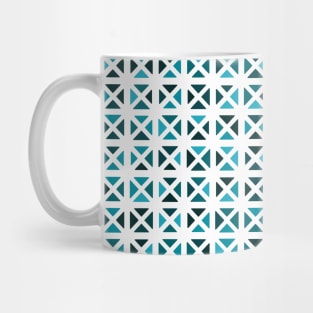 Rounded Triangle Pattern (Blue Green) Mug